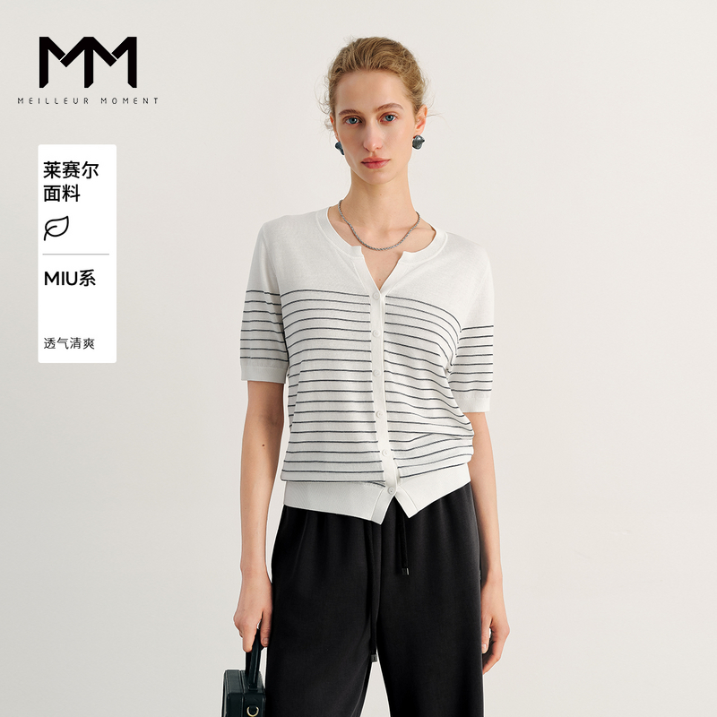 MM麦檬自然肌理针织短袖25夏新品商场同款5G4230931
