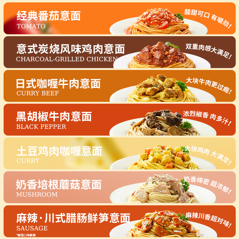 【达人专属】锋味派官方旗舰店谢霆锋意大利面番茄肉酱经典意面5盒 图片 5