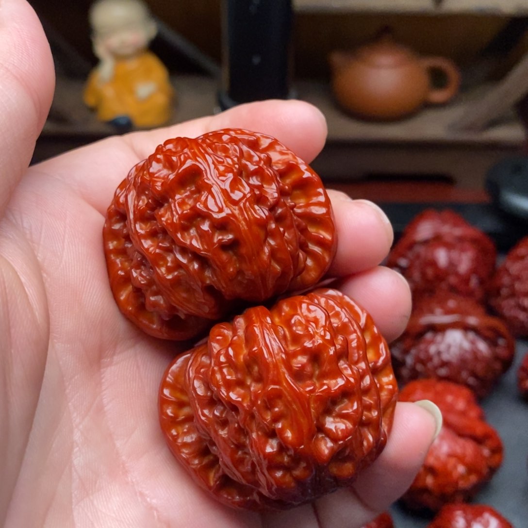 吊坠文玩核桃41白狮子修尖