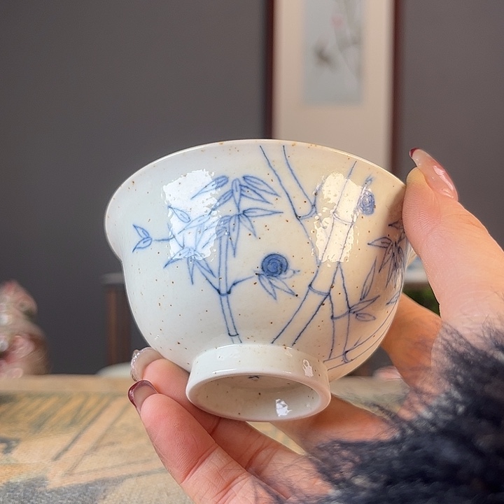摆件景德镇陶瓷茶杯多人
