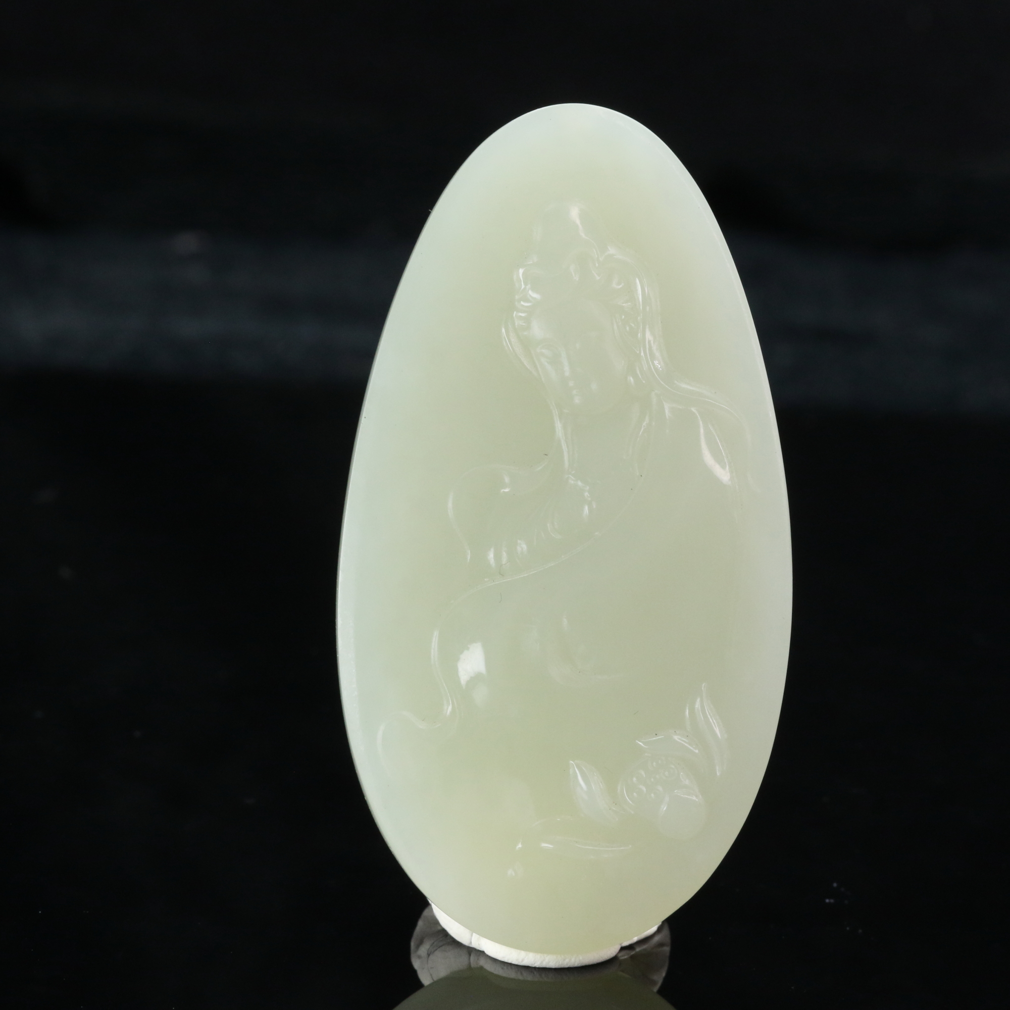 35和田玉晴水观音/501006上海嘉禾拍卖