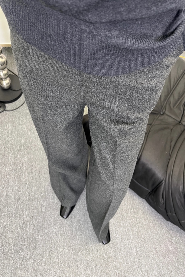 【Miss Li】Simple高级灰直筒宽松质感西裤