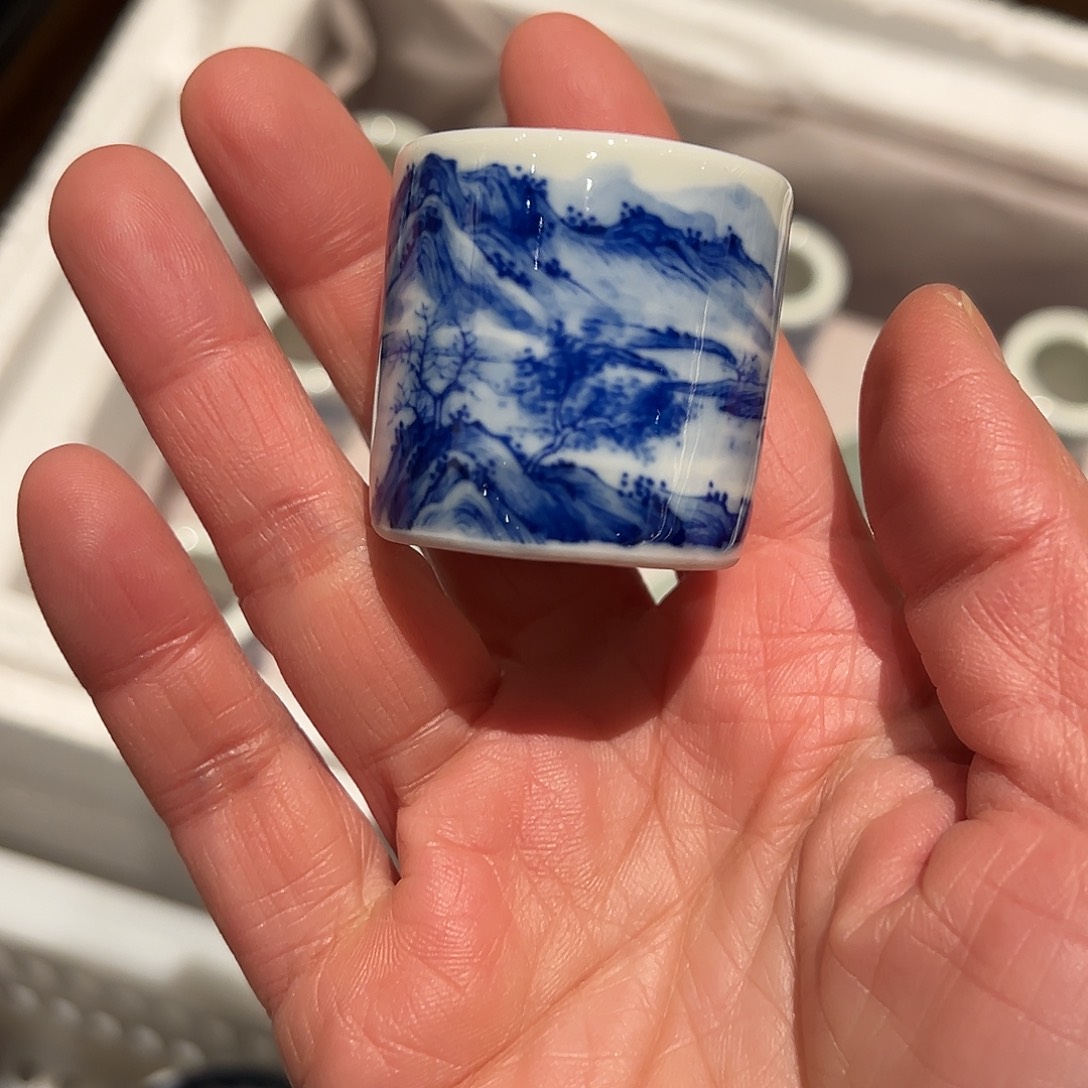 怡琅柴窑细工山水盖置