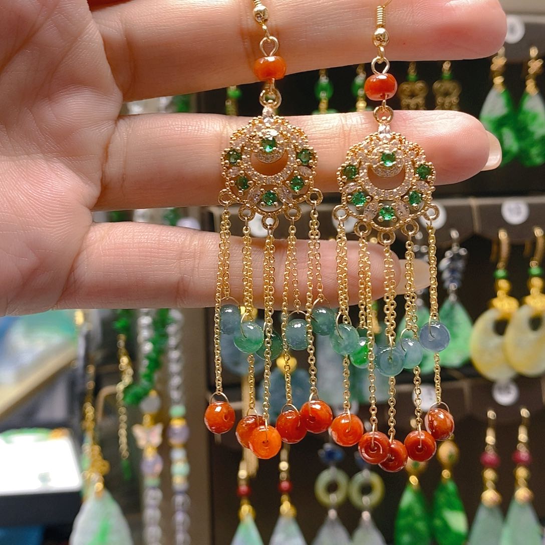 未镶嵌翡翠耳饰翡翠