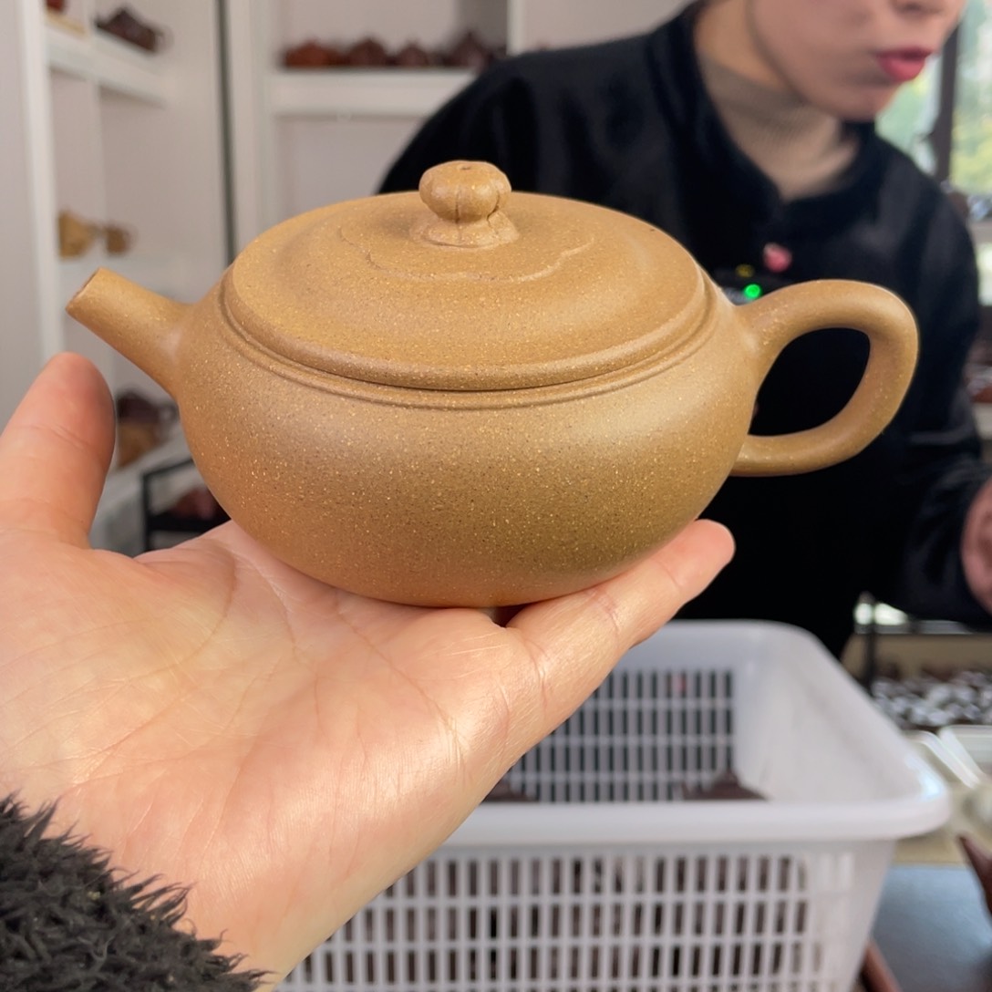 紫砂茶壶段泥五彩段270cc