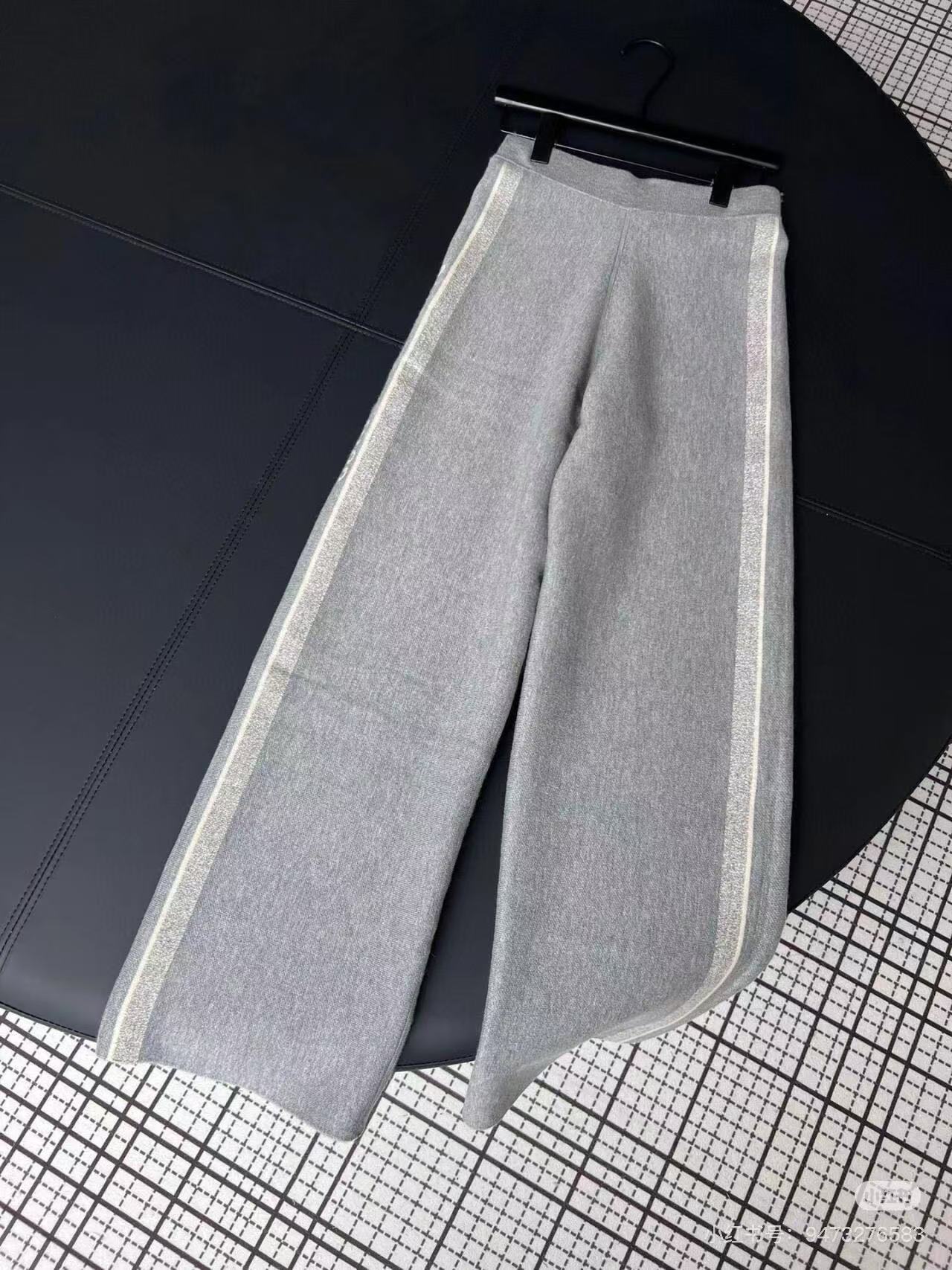 2025秋冬新款双面条纹情侣款阔腿长裤-K5022