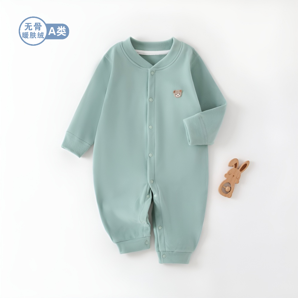 婴儿连体衣秋冬保暖新生儿衣服初生宝宝长袖哈衣爬服潮流洋气外出