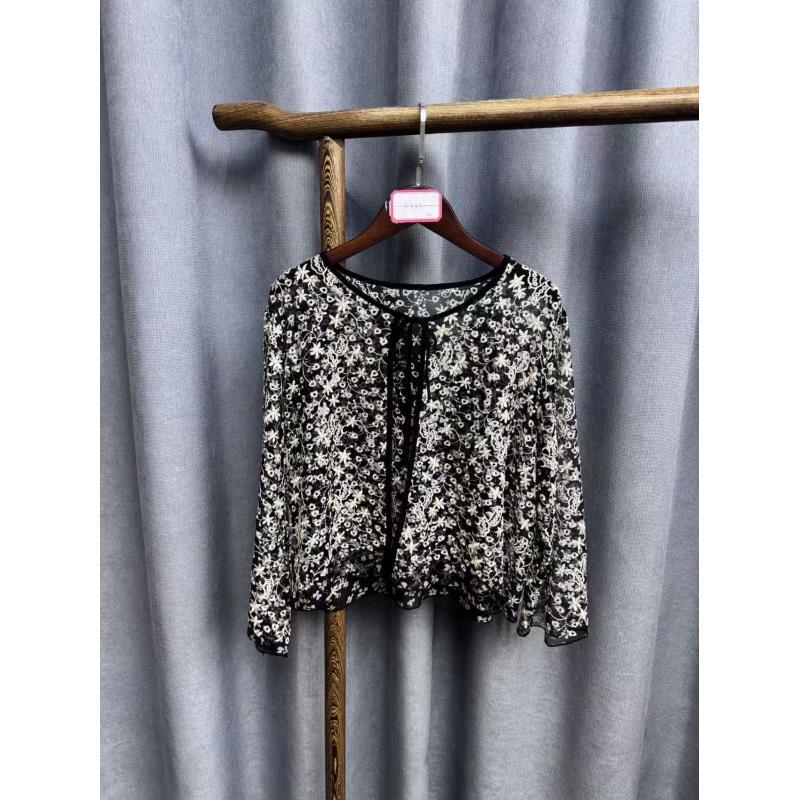 2025新款真丝桑蚕丝披肩短款百搭外套女A335