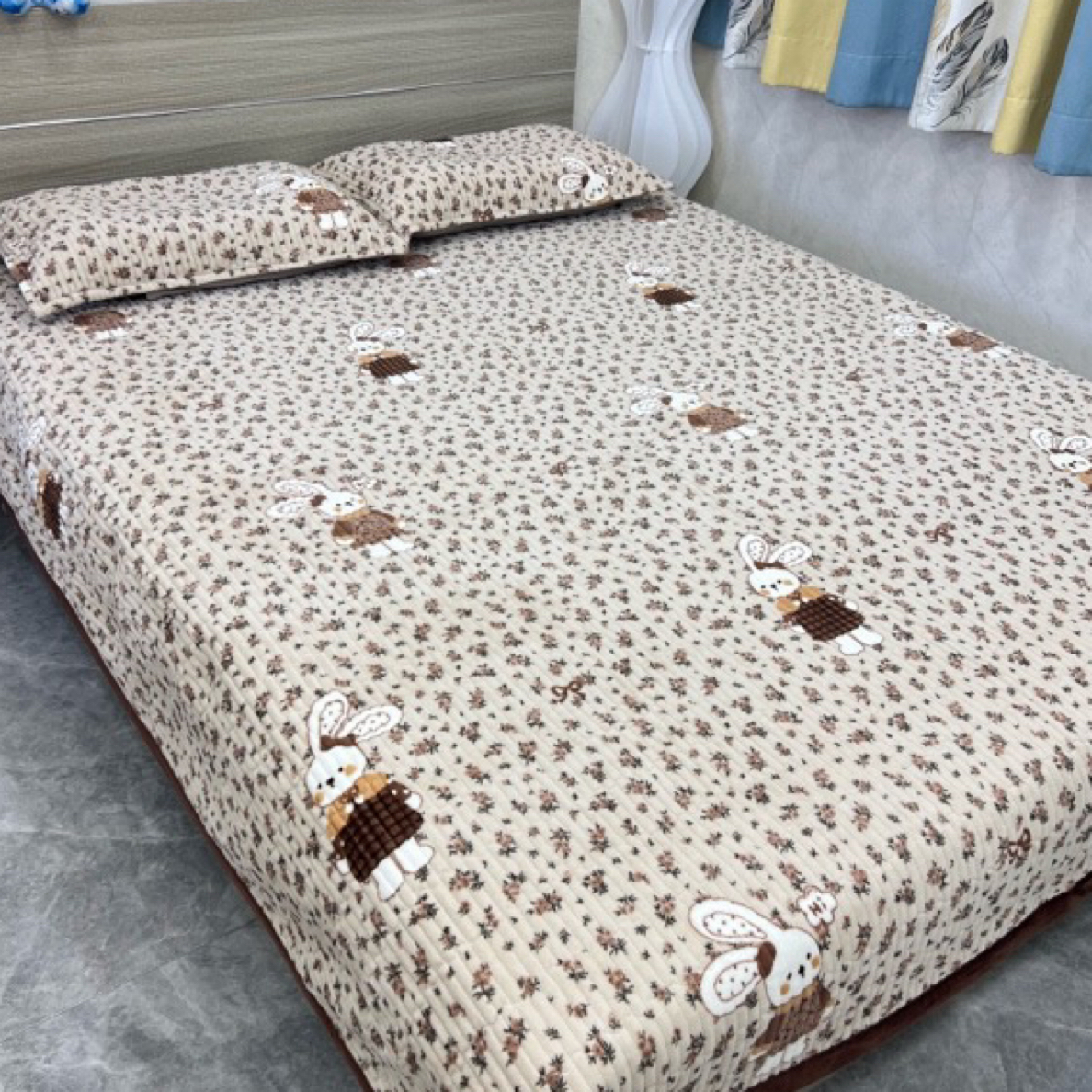 【秋冬新品】加厚牛奶绒床盖  可机洗水洗