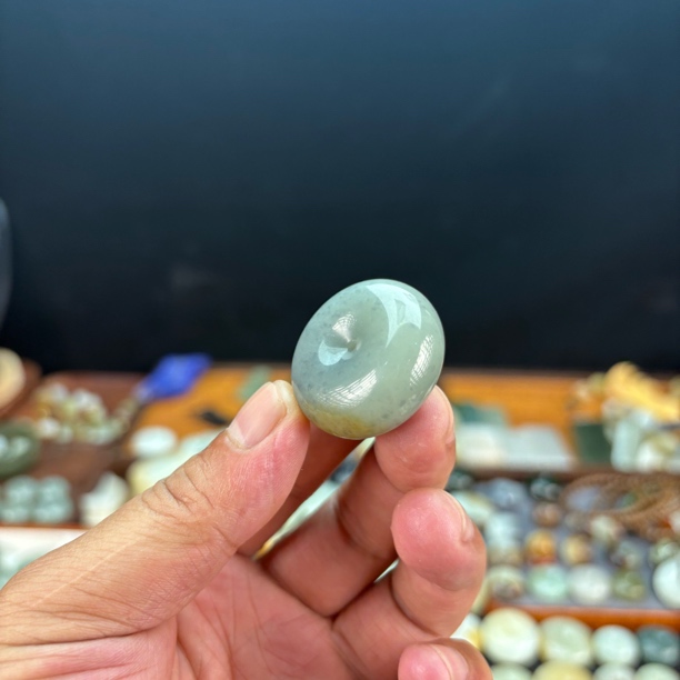 31✖️13且末糖青花干净细腻油润和田玉平安扣玉坠吊坠