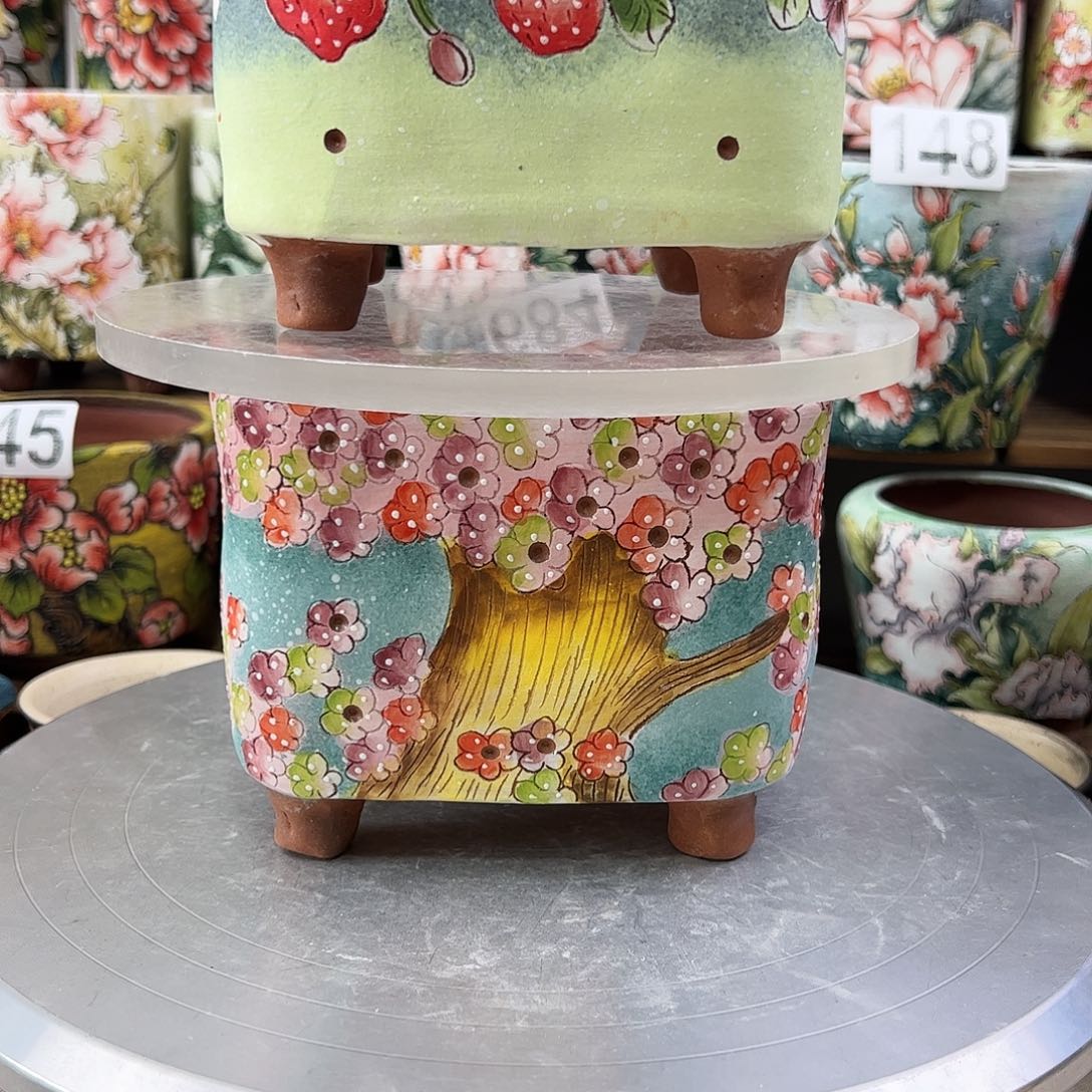 景德镇陶瓷花盆朱**柳景德镇陶瓷花盆