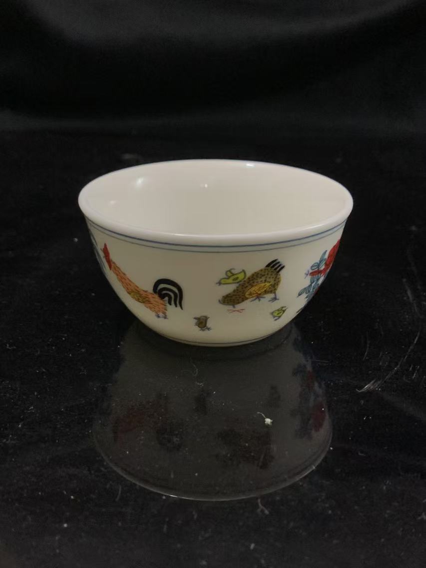 复刻新中式陶瓷鸡缸杯家用茶杯