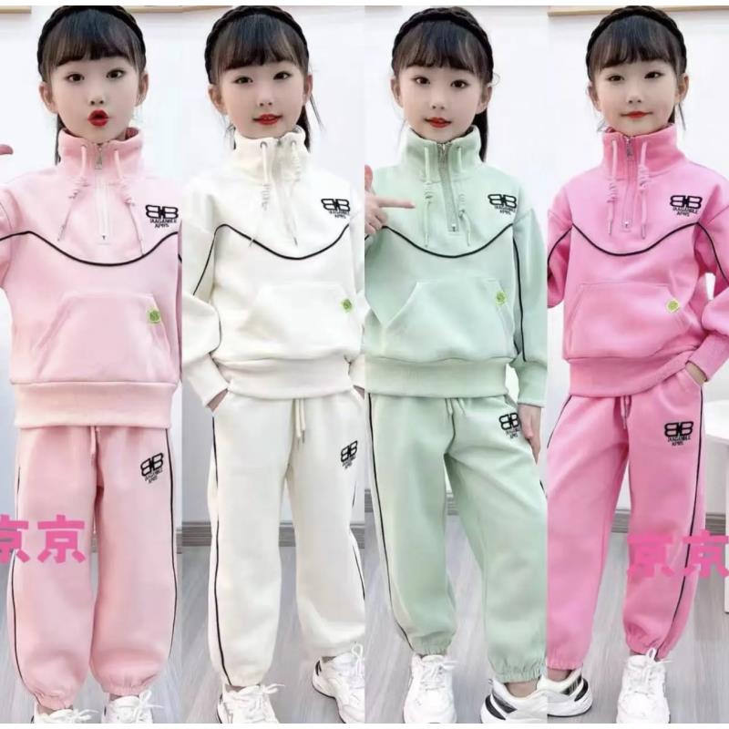 （兄妹同款）2025春装新款中大童套头洋气休闲风春季韩版运动套装潮