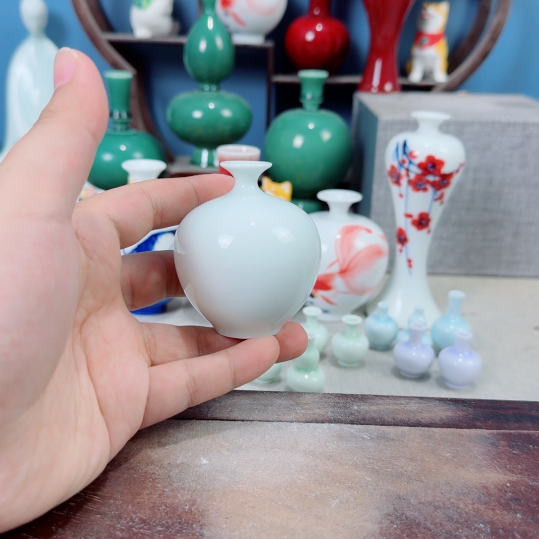 陶瓷手工小花器摆件
