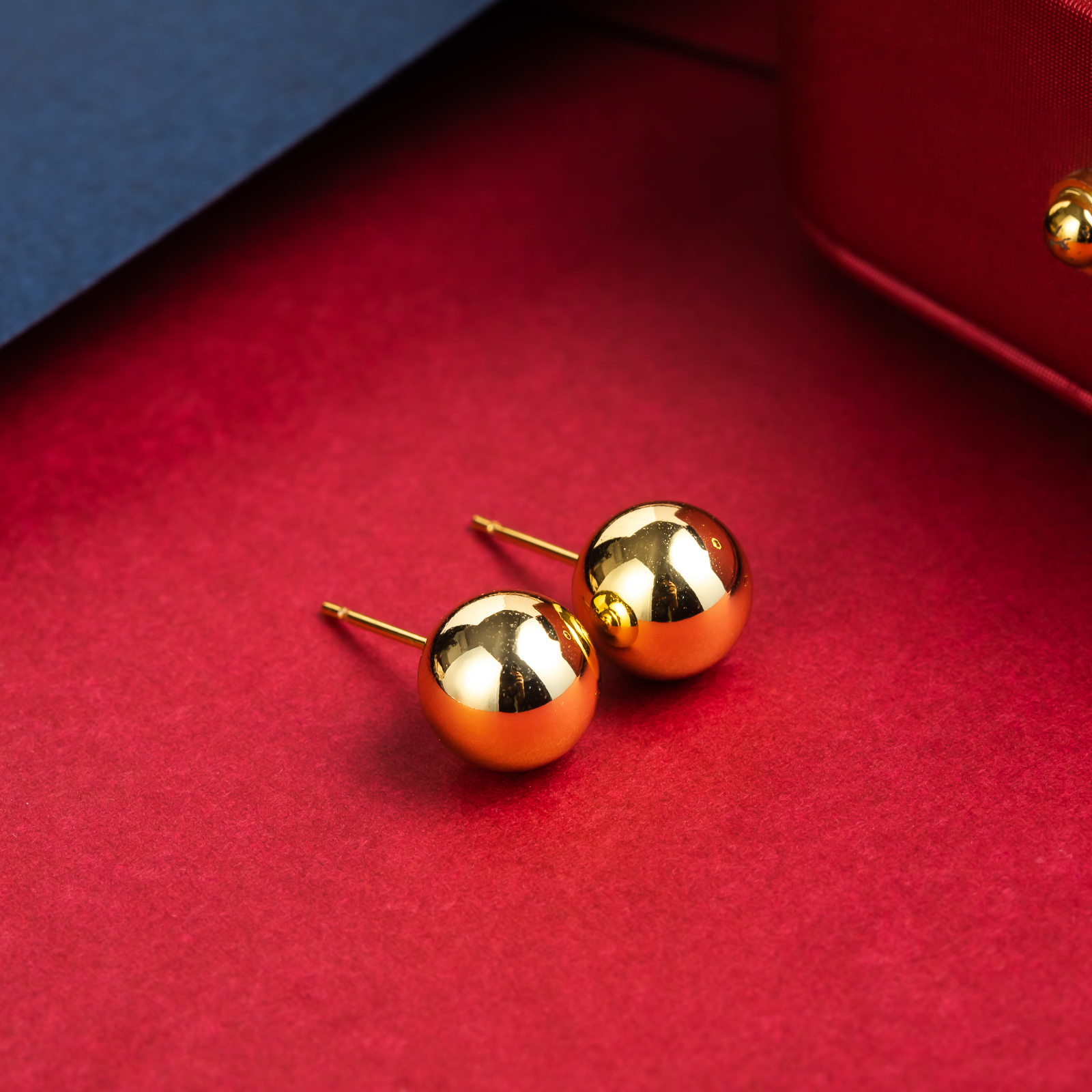 耳饰 mr007 黄色大珠耳钉