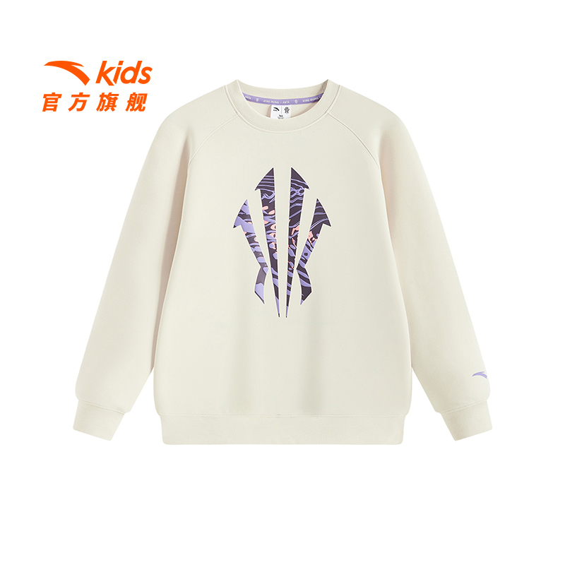 【欧文限定卫衣】安踏儿童舒适亲肤青少年运动圆领卫衣-352531709