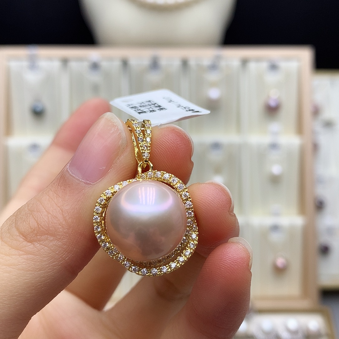 颈饰合金淡水珍珠