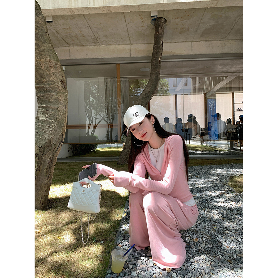 张贝贝 Cozychic 休闲系懒人机场两件套 叠穿风假两件