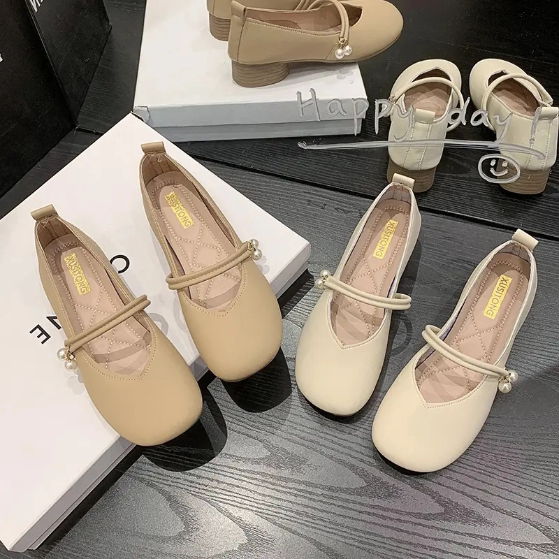 D2025新款单鞋玛丽珍仙女配裙子小皮单鞋女春秋晚晚风温柔