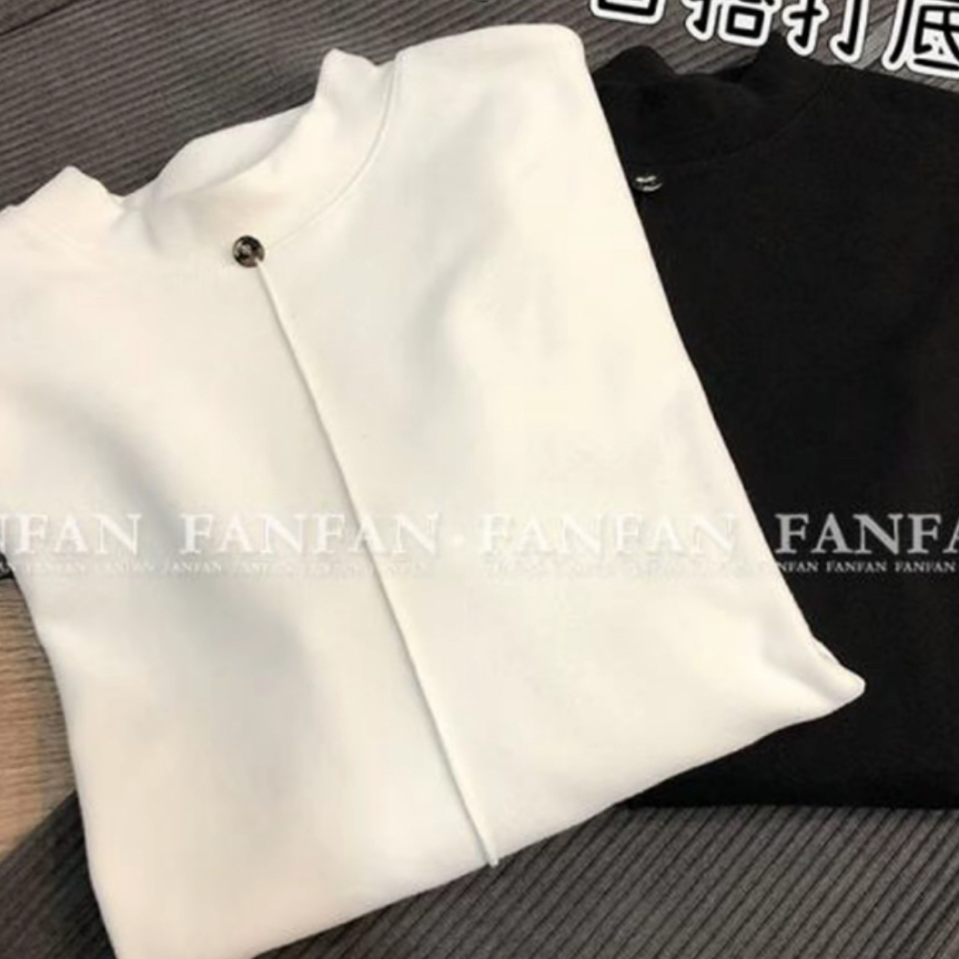 秋冬纯色针织半高领气质打底上衣设计款