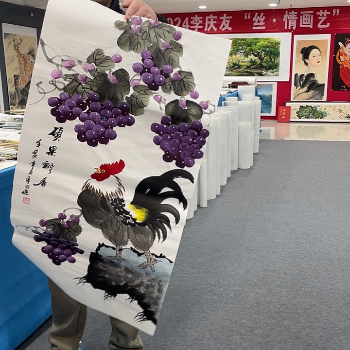 国画今天上午国画作品展示