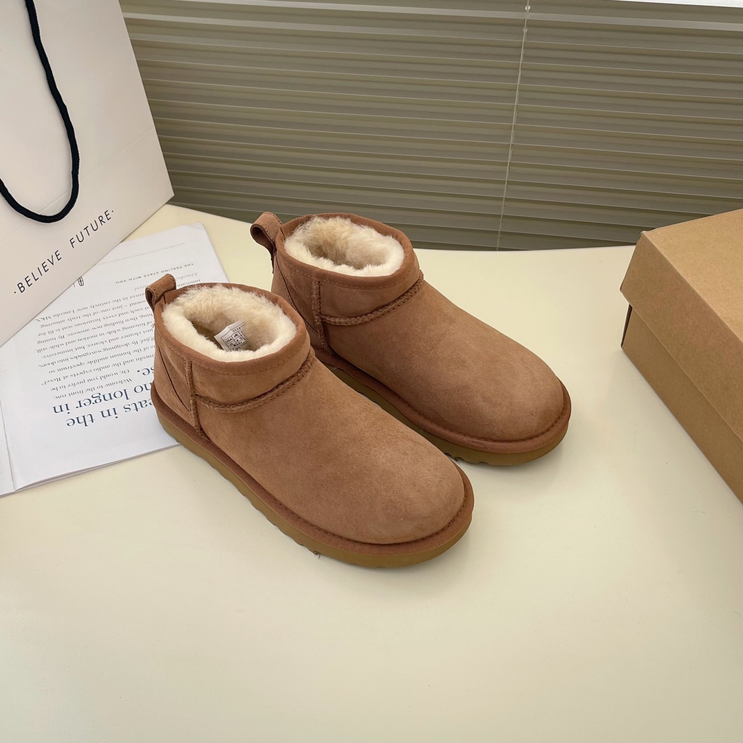 【桑坡雪地靴】冬雨同款迷你冬季保暖加绒时尚百搭纯显瘦增高雪地靴