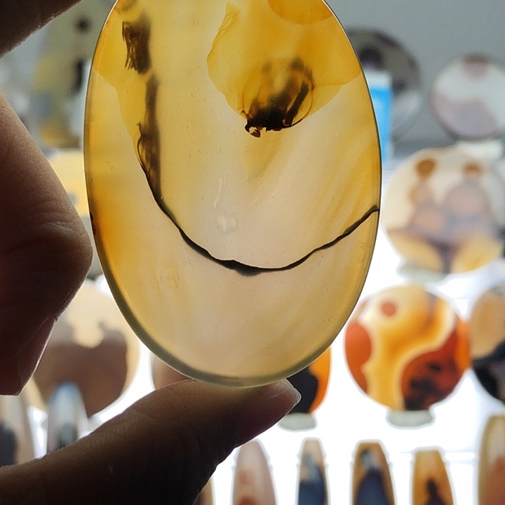 玛瑙/玉髓银S925镀金镶嵌珠宝半成品32