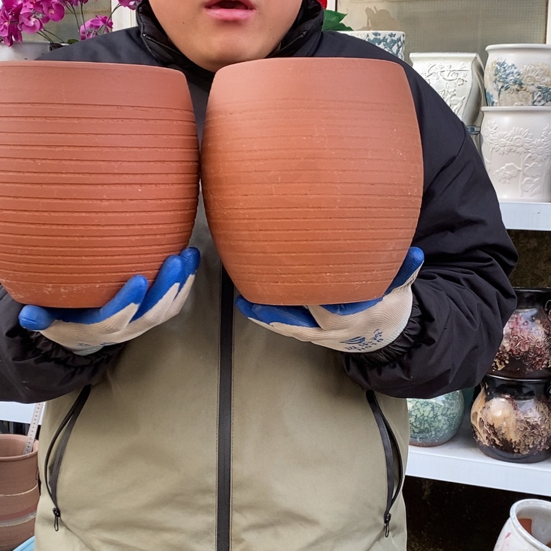 花盆紫砂口16高20福利俩个