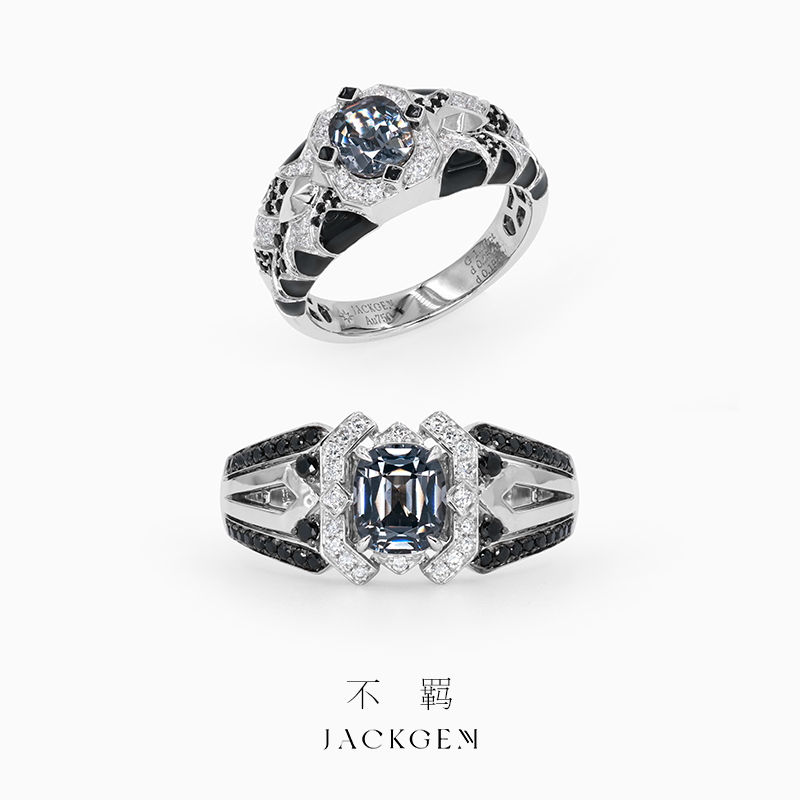 【不羁】宝石戒指金男戒男生独特男士戒指高级感男士黄金戒指男Z0