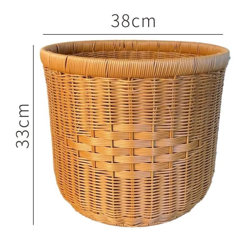 G10仿藤手工编织圆形脏衣桶收纳桶