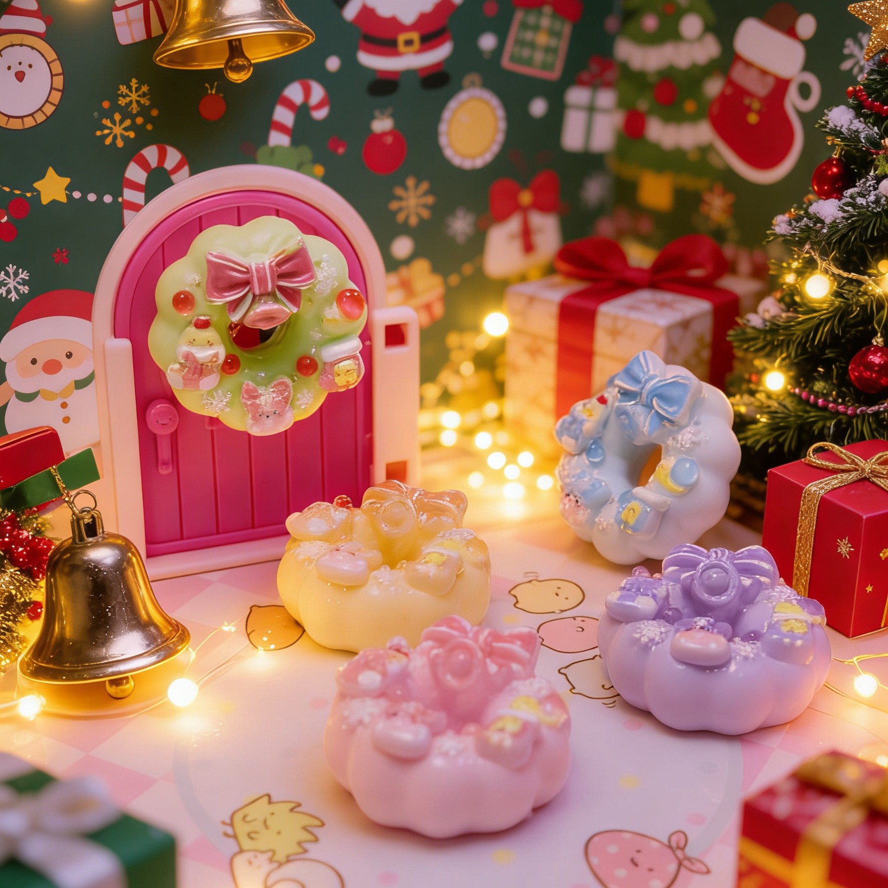 小卡卡定制 炸虾角落甜甜圈 diy树脂配件微缩甜品圣诞角落生物