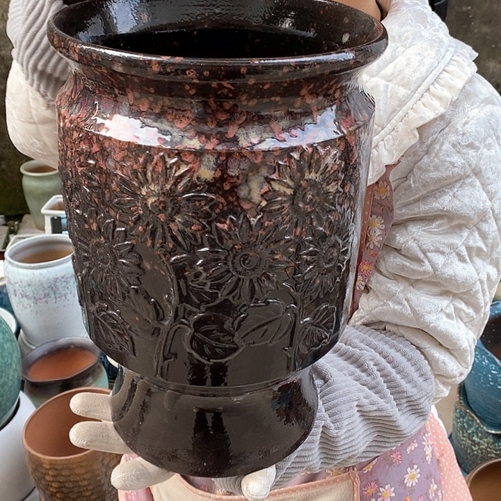 紫砂花盆正品口20高31