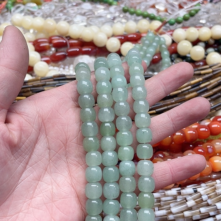 玛瑙/玉髓珠宝半成品未镶嵌一条10mm东林玉老型