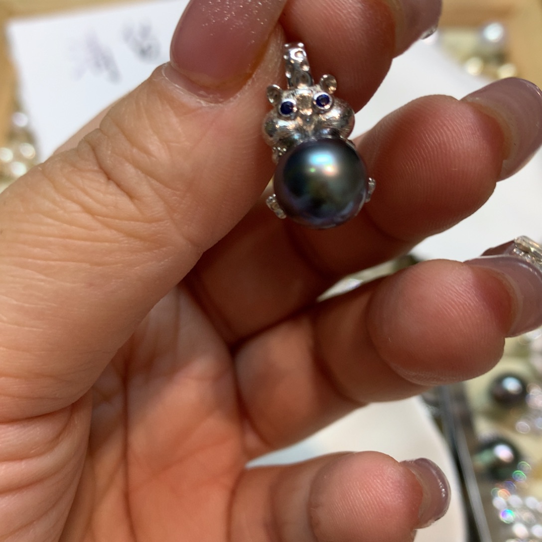 海水珍珠颈饰银S925镶嵌