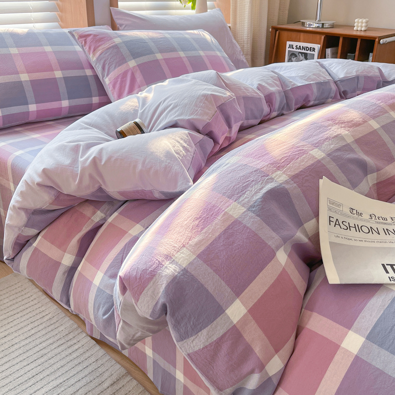 2025新款色织全棉四件套床单被套亲肤舒适床上用品四件套