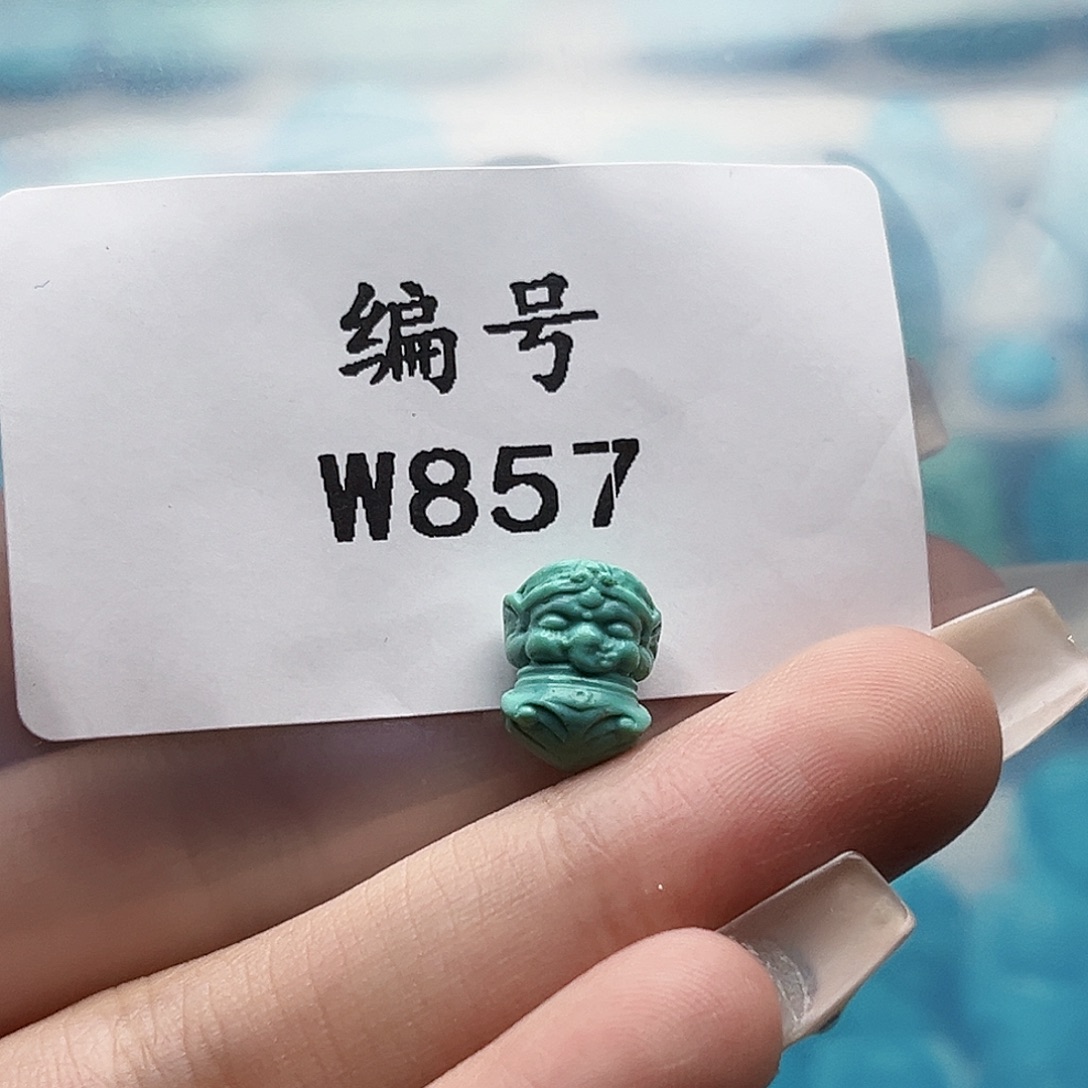 绿松石未镶嵌天然原矿雕刻绿松石