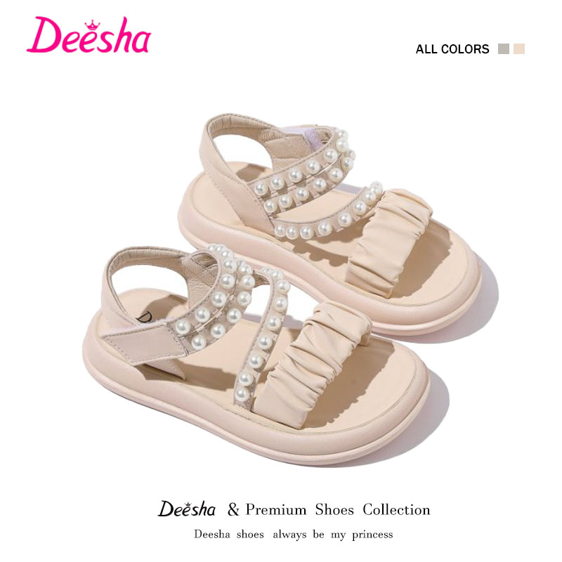 笛莎女童凉鞋2025夏季爆款儿童珍珠公主鞋小女孩舒适百搭休闲童鞋