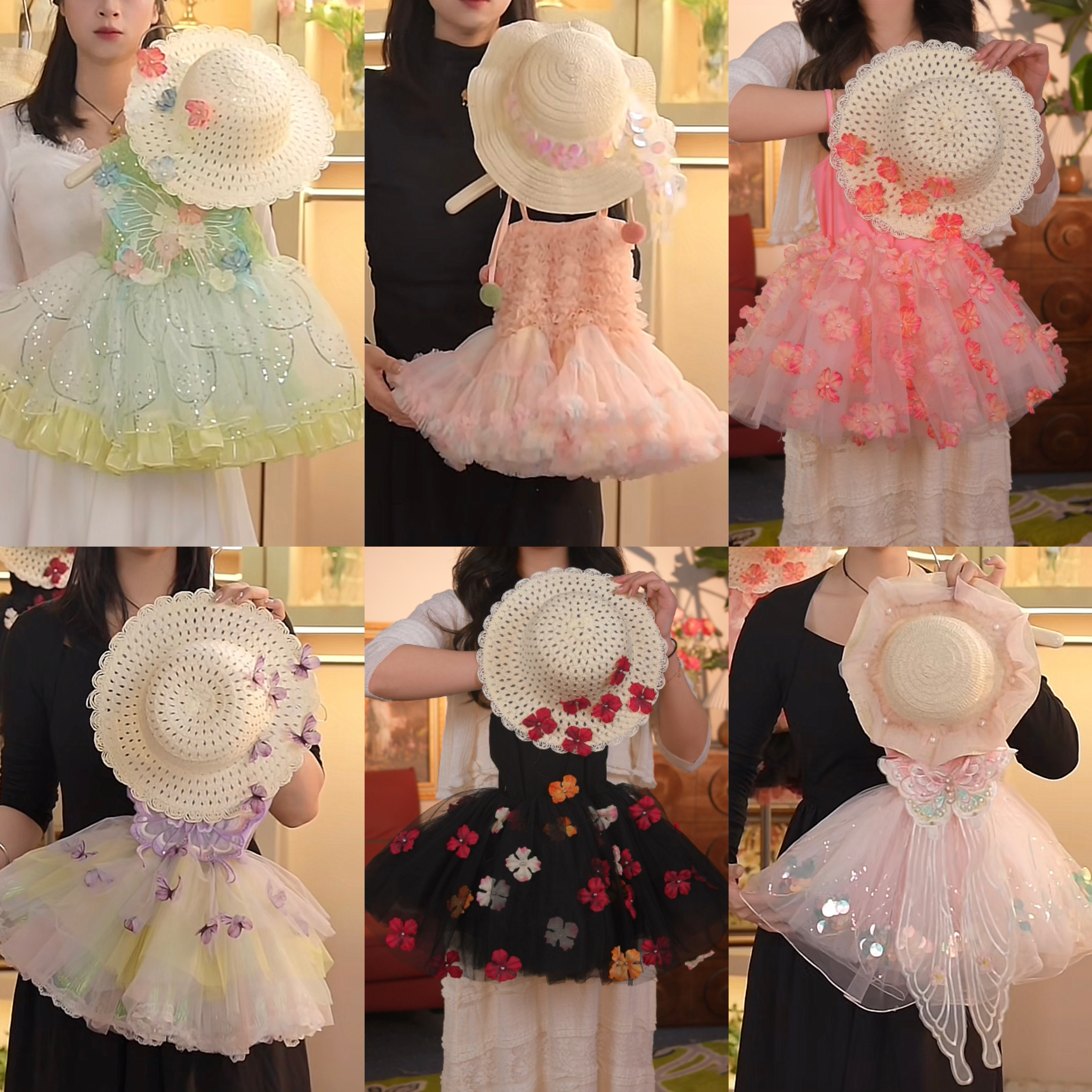 瑞果麻麻 组合女童公主裙薄款蓬蓬纱裙公主裙爆款夏季气质新款 