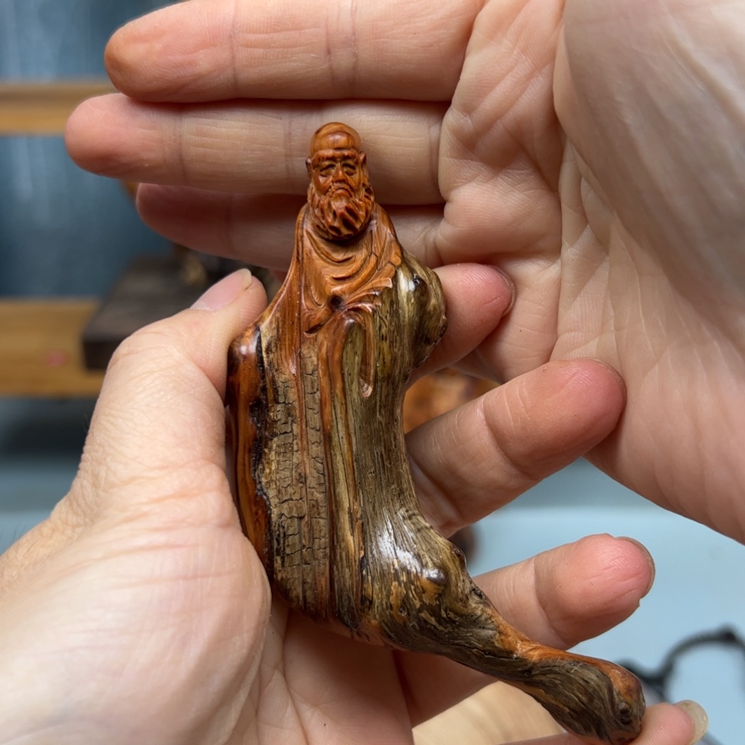 农***儿柏木崖柏木摆件手把件