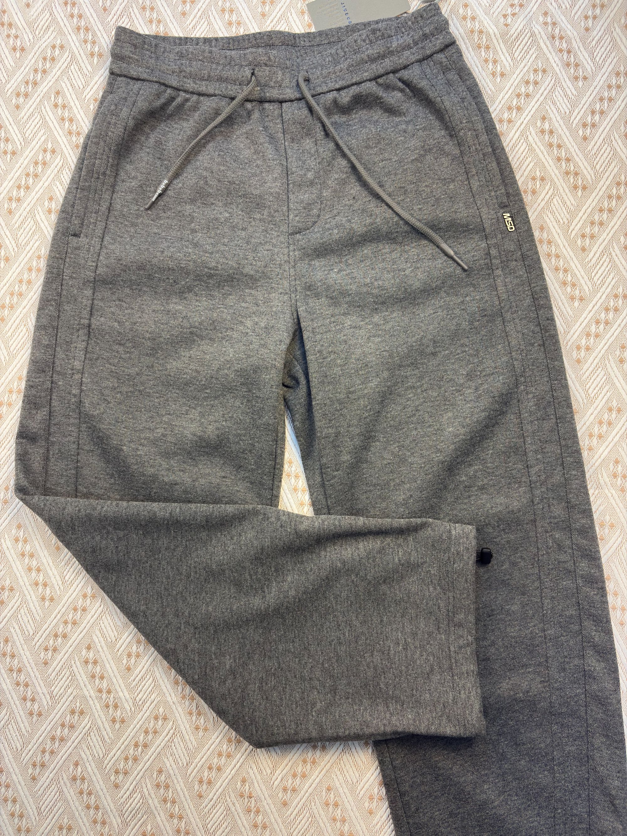 冬季直筒型微弹长裤休闲裤男松紧腰百搭舒适针织