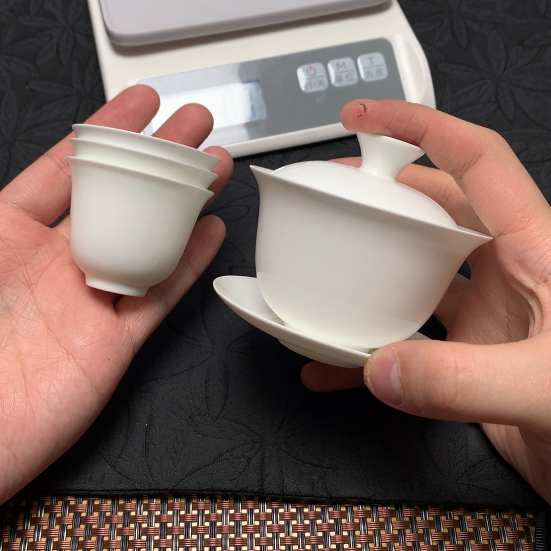 110碗+3铃铛杯骨瓷薄胎茶具