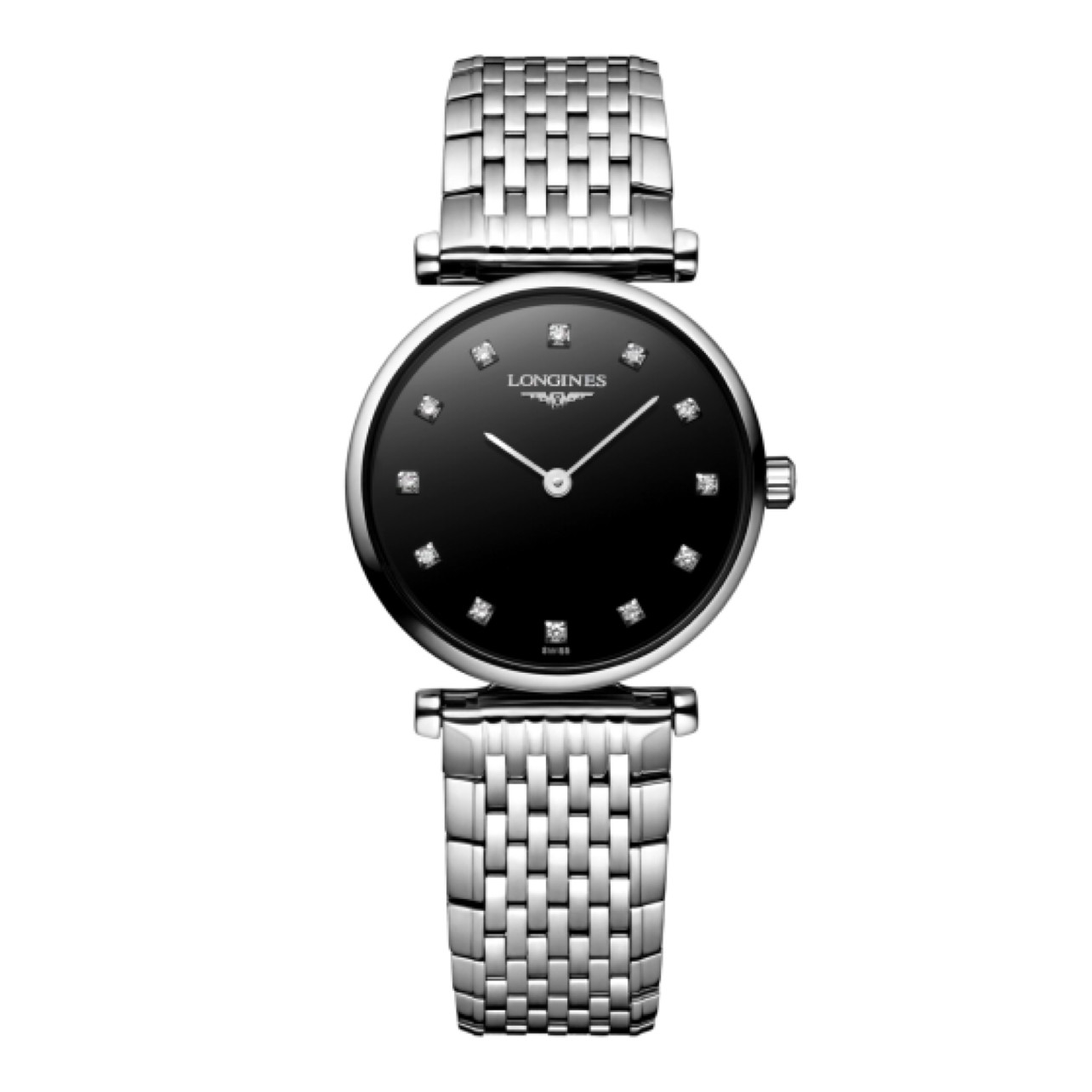 99新 Longines/浪琴 嘉岚/全套/石英24mm/公价11500手表黑盘