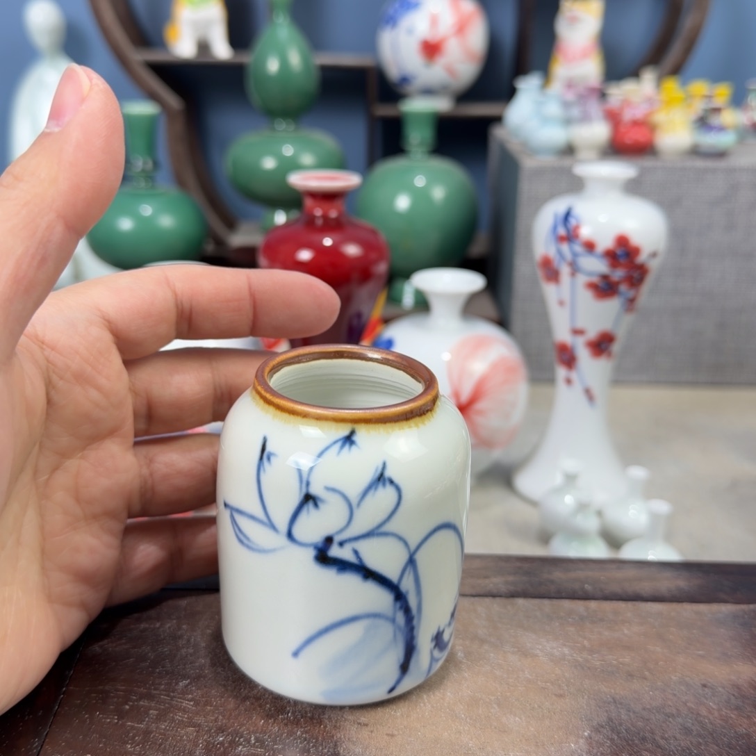 陶瓷手工小花器摆件
