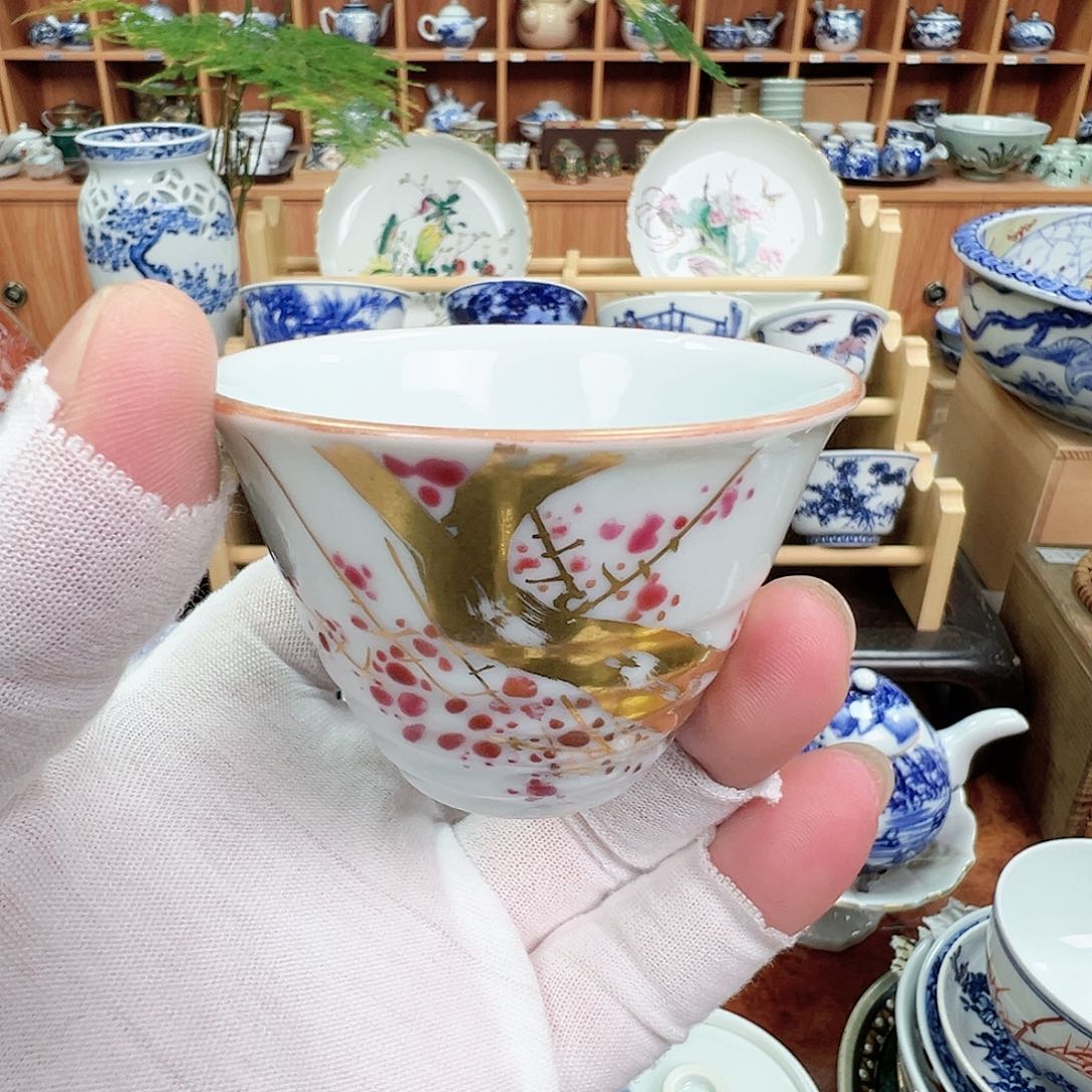 柴窑茶具茶壶茶杯盘子