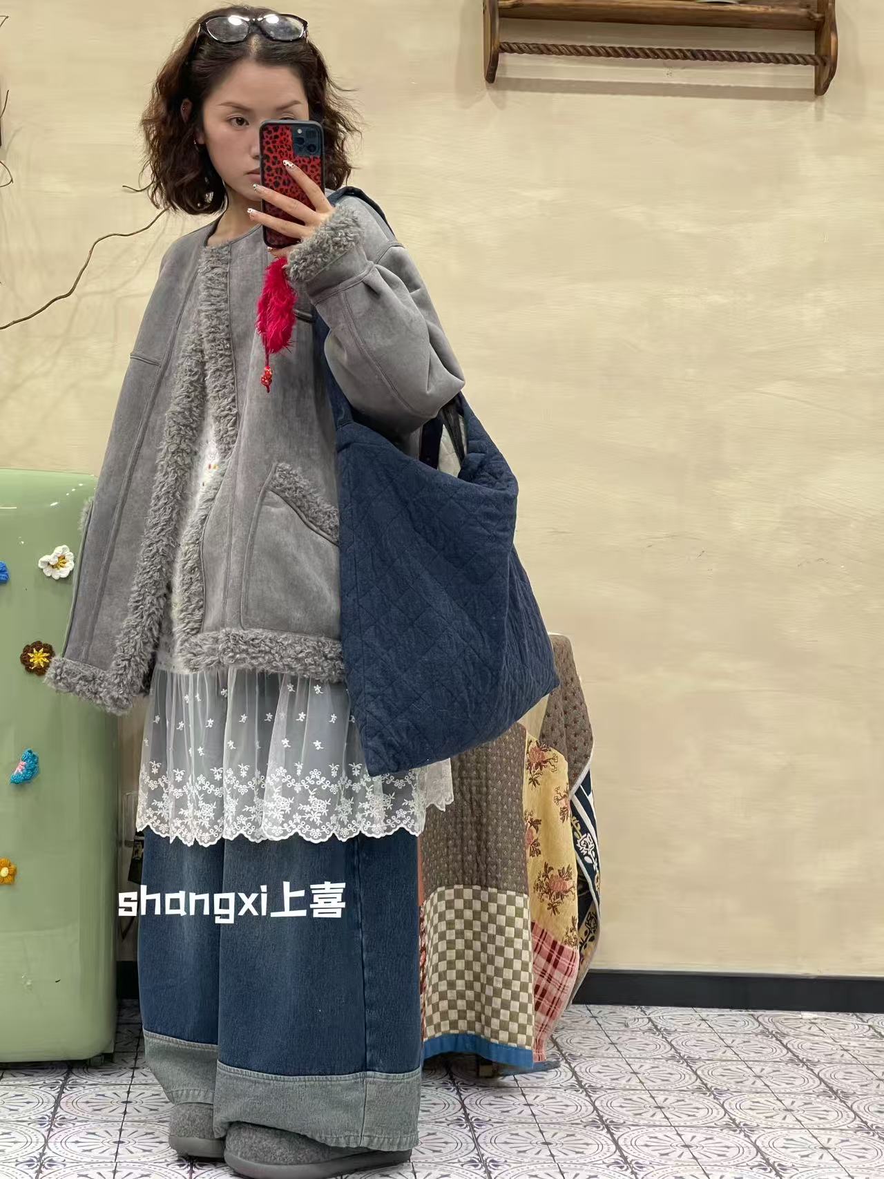 YQ#202559003#日系两面穿毛茸茸外套 X