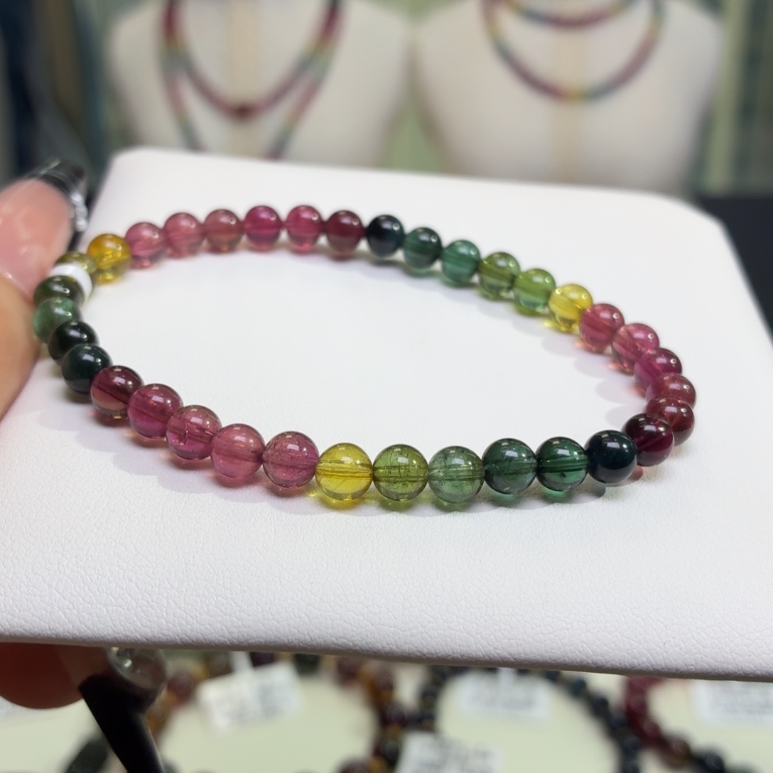 未镶嵌碧玺手链天然碧玺5.3