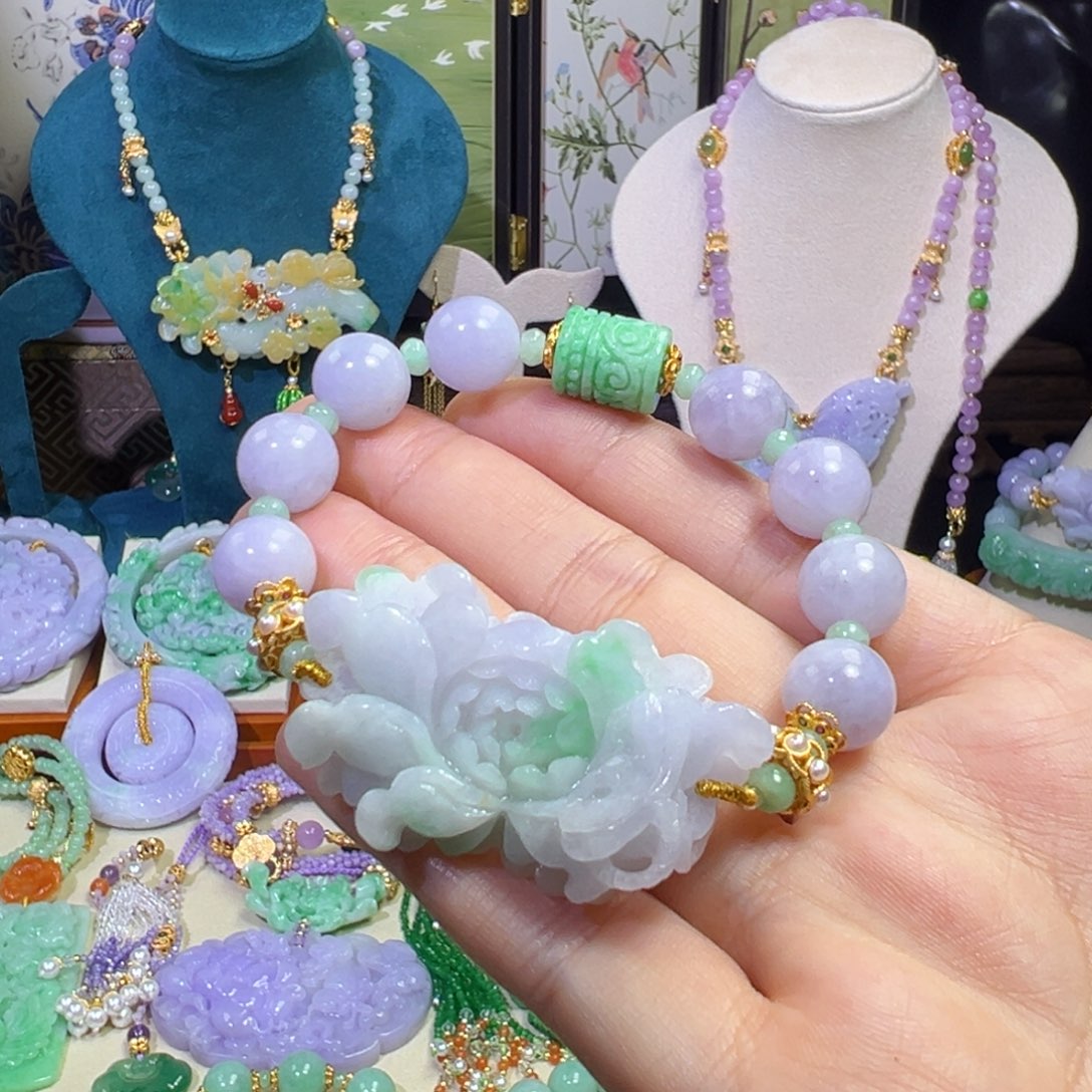 翡翠未镶嵌毛衣链手串