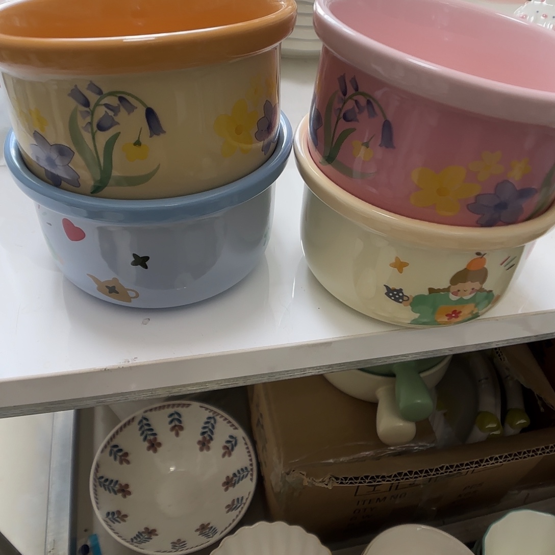 瓷片瑕疵特价陶瓷米饭碗