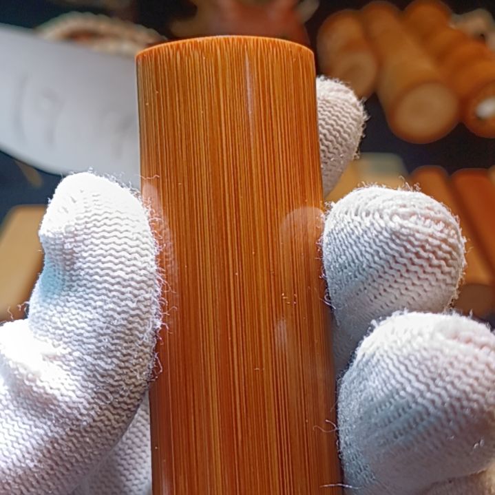 淇*实心竹手把件红皮实心竹