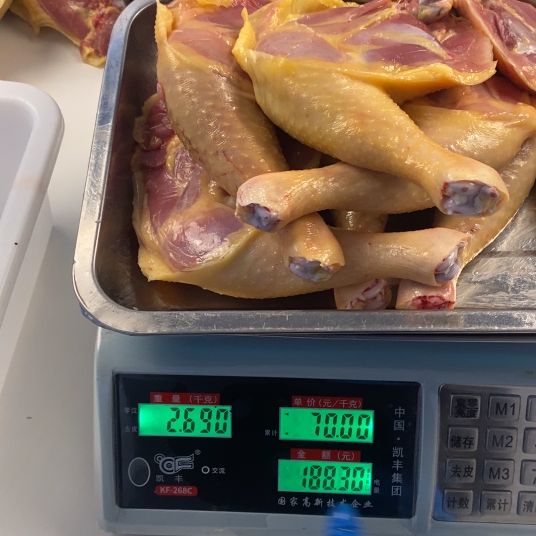 用***130天中国大陆包装鸡腿185
